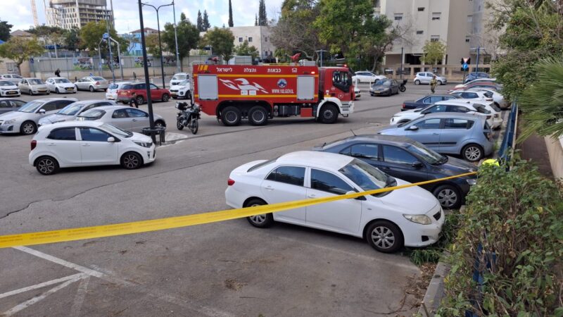 אירוע דליפת גז ברחוב ראש פינה בפתח תקווה, צילום כבאות והצלה